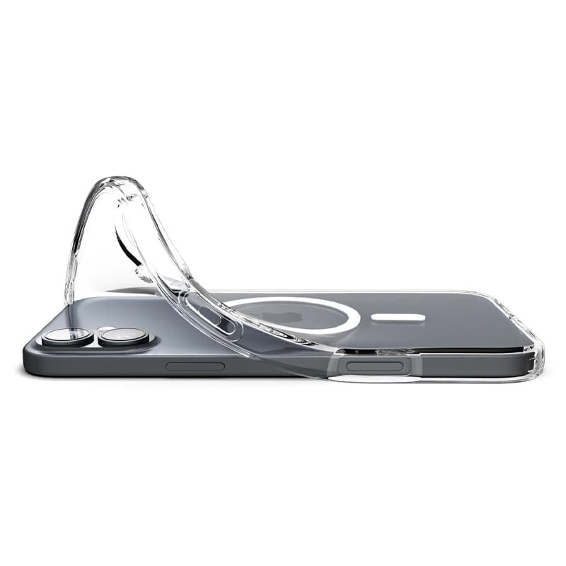Capa Spigen iPhone 16 ACS08394 Crystal Flex MagFit - Crystal Clear (Caixa Feia) 5