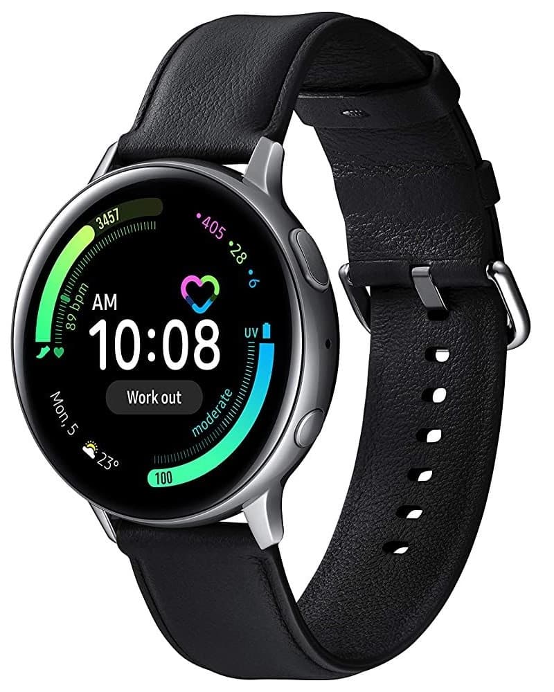 Relógio Smart Samsung Galaxy Watch Active2 SM-R820 Stainless Steel (44mm) Wi-Fi/NFC Prata/Preto - Homologado