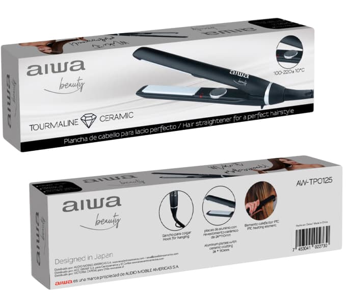 Chapinha Aiwa AW-TP0125 Tourmaline Ceramic 220V - Black 1
