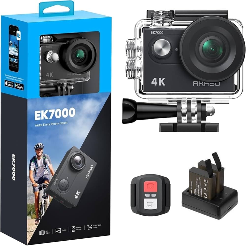 Câmera de Açao Akaso EK7000 20MP 4K Wi-Fi - Black