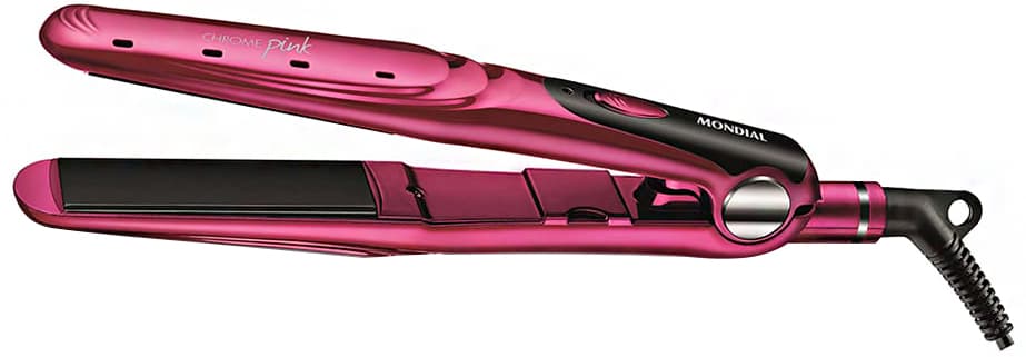 Chapinha para cabelo Mondial Chrome Pink Line P-19 45W Bivolt - Pink