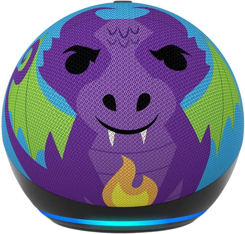 Speaker Amazon Echo Dot Kids 5ª Geração With Alexa - Fire Dragon