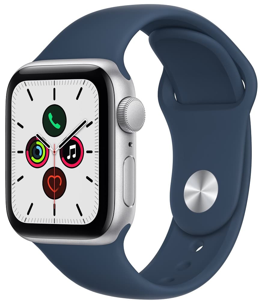 Apple Watch SE MKQ43LL/A2352 44mm GPS -  Silver/Abyss Blue 1