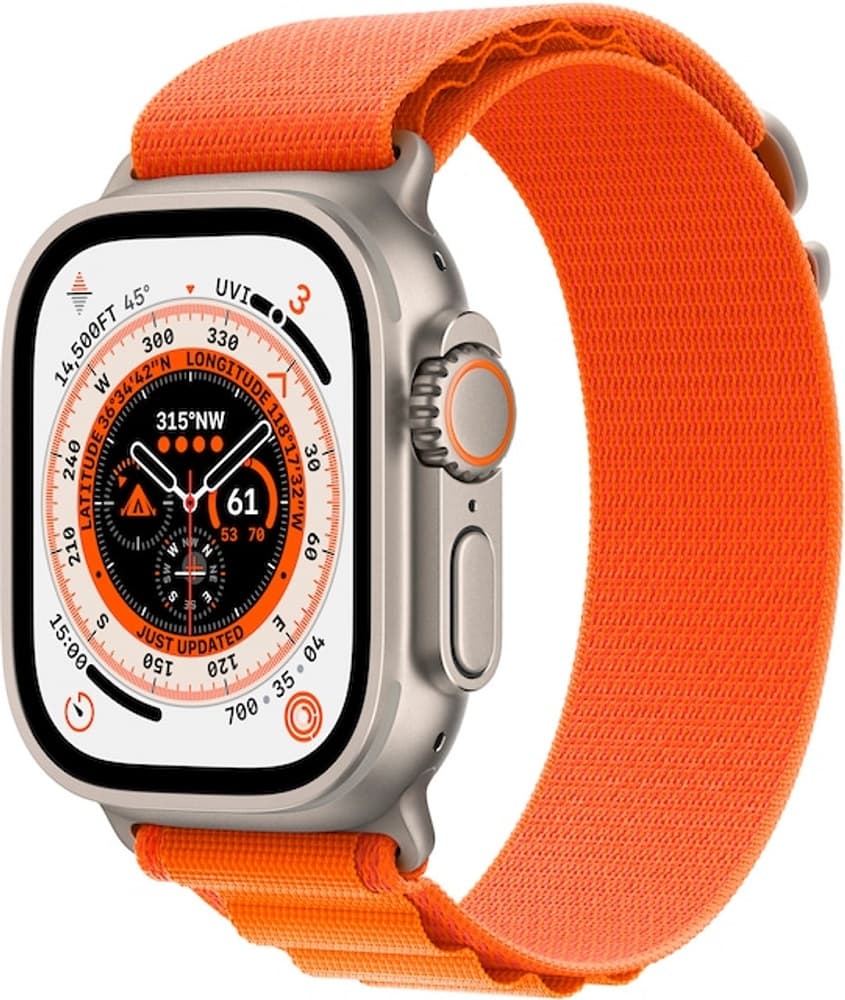 Apple Watch Ultra MQEU3LL/A 49mm (GPS + Celular) - Titanium/Orange Alpine 1