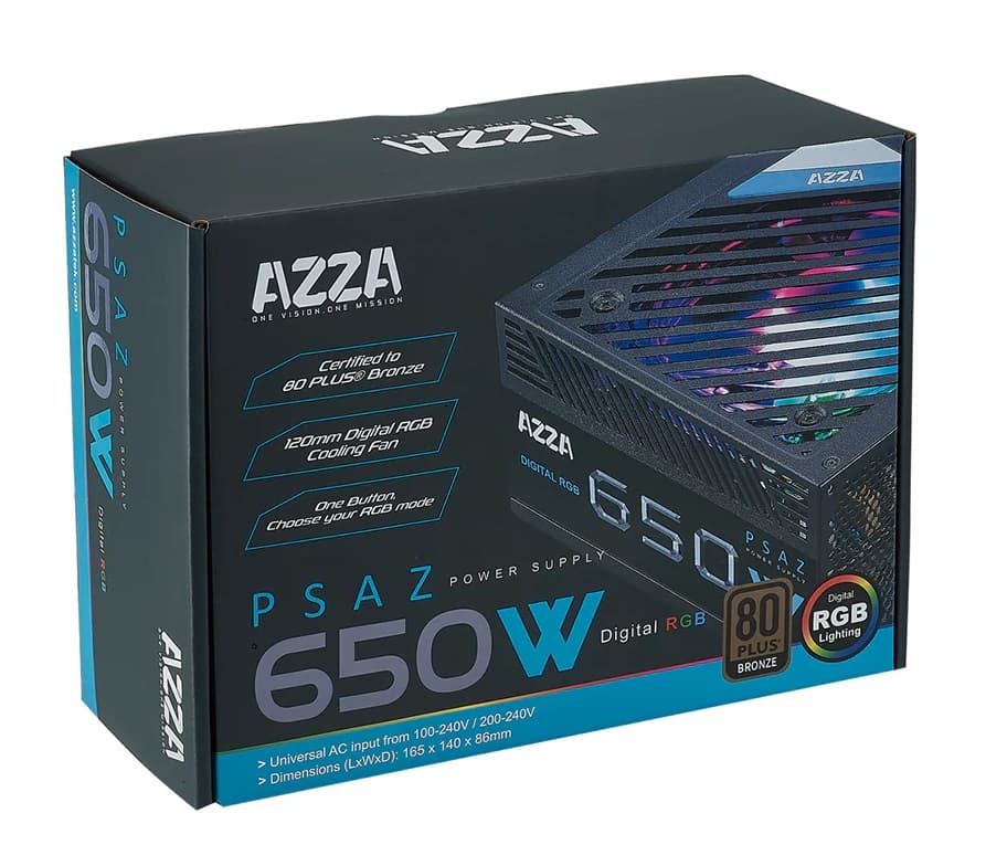 Fonte de Alimentaçao Azza 650W PSAZ-650W (ARGB) 80 Plus Bronze 4