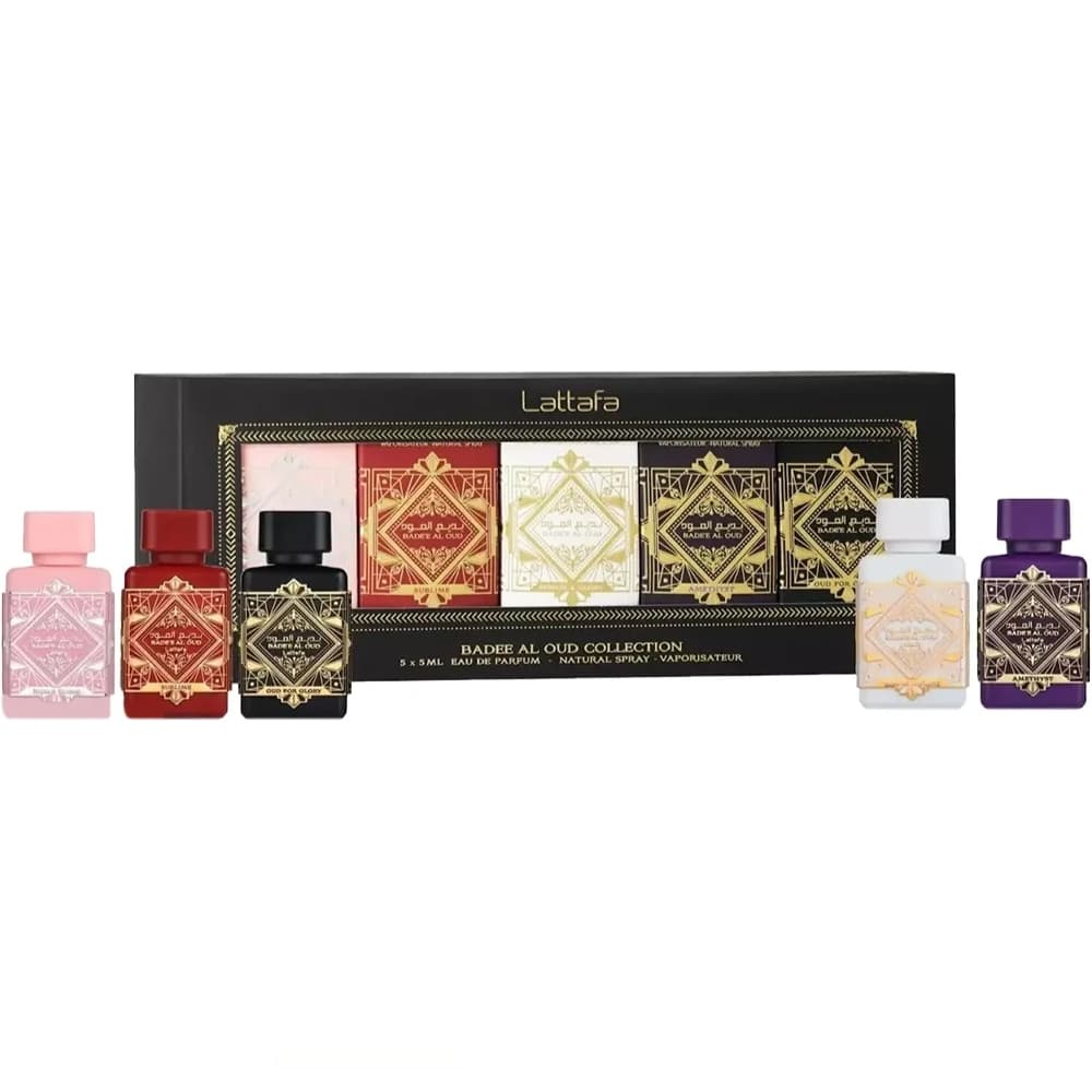 Kit Perfumes Miniatura Lattafa Bade'e Al Oud Collection EDP Unissex - 5x5mL