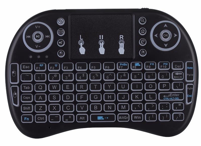 Mini Teclado Backlit Bluetooth - Preto