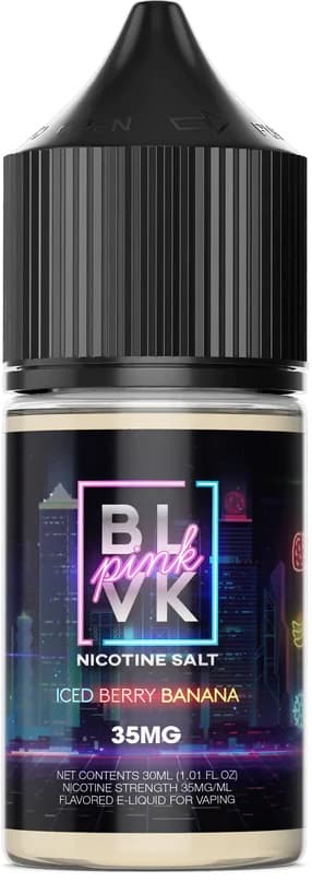 Essência Para Vaper BLVK Pink Iced Berry Banana 35mg Nicotina Salt - 30ml