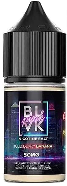 Essência Para Vaper BLVK Pink Iced Berry Banana 50mg Nicotina Salt - 30ml