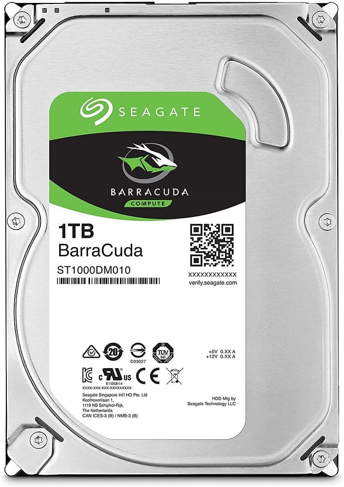 HD Interno Seagate 1TB SATA III BarraCuda ST1000DM010 3.5" - Prata