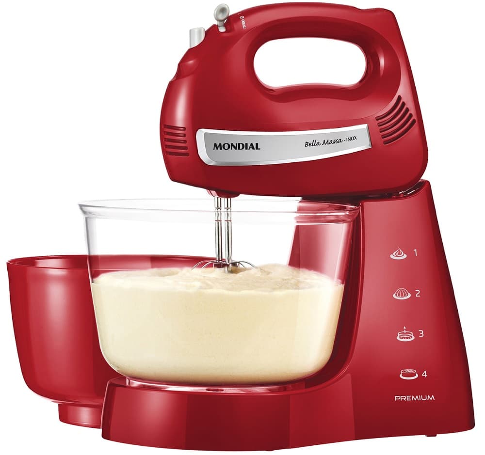 Batedeira Mondial Bella Massa B-29 NP 220V - Vermelho