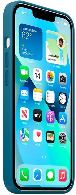 Capa Apple iPhone 13 MM273ZM/A Silicone With MagSafe - Blue Jay 3