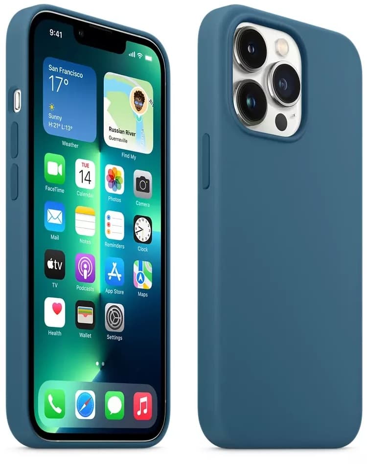 Capa Apple iPhone 13 Pro Max MM2Q3ZM/A Silicone With MagSafe - Blue Jay 1