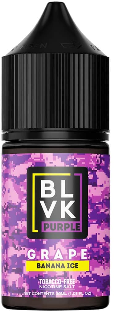 Essência Para Vaper BLVK Purple 50mg Nicotina Salt Grape Banana Ice - 30ml