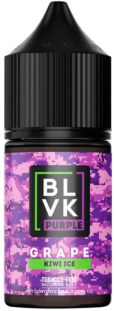 Essência Para Vaper BLVK Purple 50mg Nicotina Salt Grape Kiwi Ice - 30ml