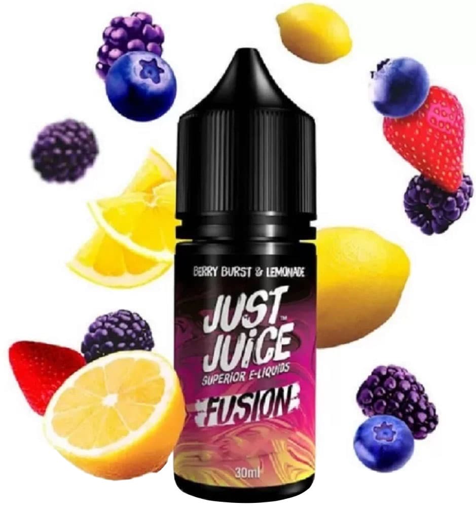 Essência para Vaper Just Juice Fusion Salt 30mg Nicotina Berry Burst & Lemonade - 30ml