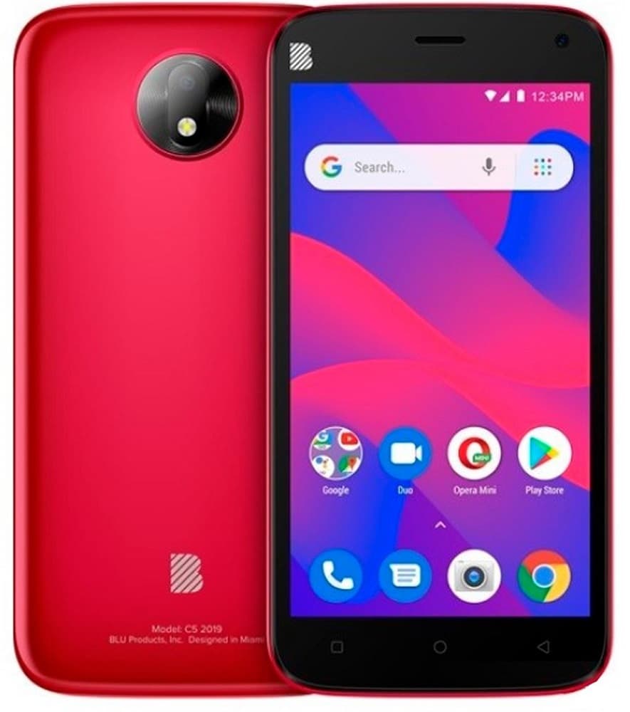 Smartphone Blu C5 2019 C110L DS 3G 5.0" 1/16GB - Vermelho