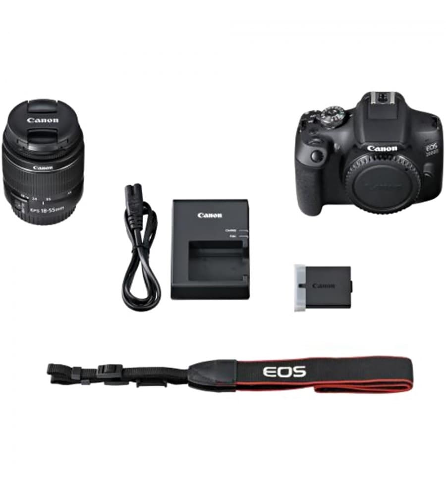 Câmera Canon Eos 2000D Kit EF-S 18-55mm IS II - Black 3