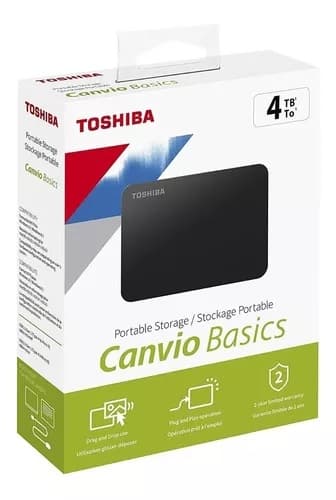 HD Externo Toshiba Canvio Basics HDTB540XK3A 2.5" 4TB - Black 3