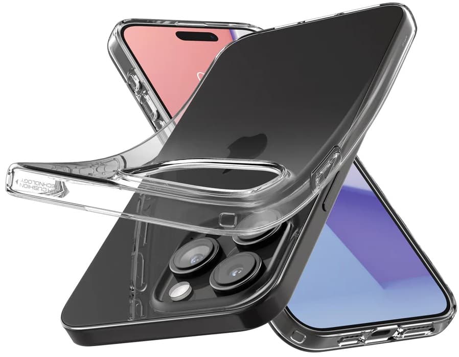 Capa Spigen iPhone 15 Pro Max ACS06443 Crystal Flex - Transparente 4