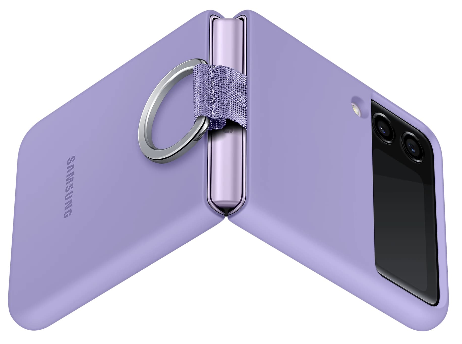 Capa Samsung Z Flip 3 EF-PF711TGEGWW com Ring - Lavander 3