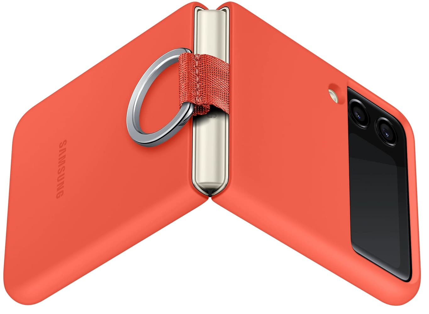 Capa Samsung Galaxy Z Flip 3 EF-PF711TPEGWW Con Ring - Coral 3