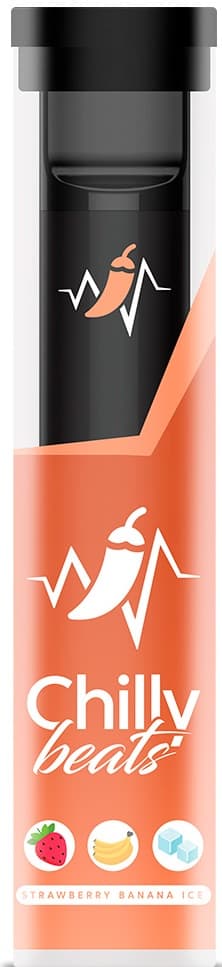 Vaper Descartável Chilly Beats C6 5% Nicotina 600 Puffs - Strawberry Banana Ice