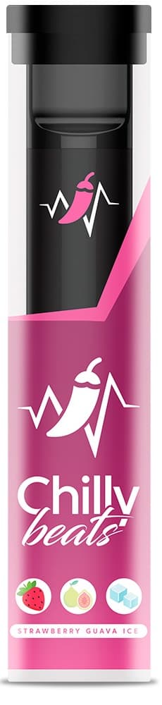 Vaper Descartável Chilly Beats C6 5% Nicotina 600 Puffs - Strawberry Guava Ice