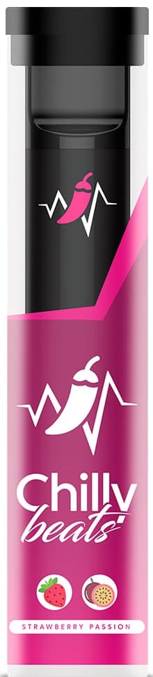 Vaper Descartável Chilly Beats C6 5% Nicotina 600 Puffs - Strawberry Passion