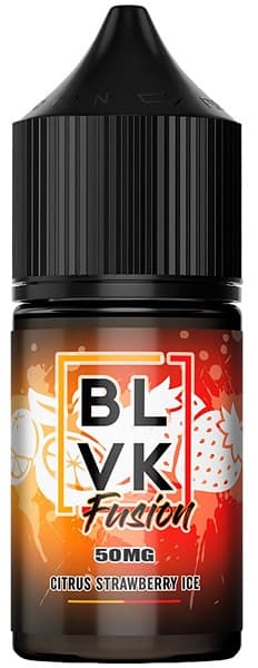 Essência Para Vaper BLVK Fusion Salt 50mg Nicotina Citrus Strawberry Ice - 30ml