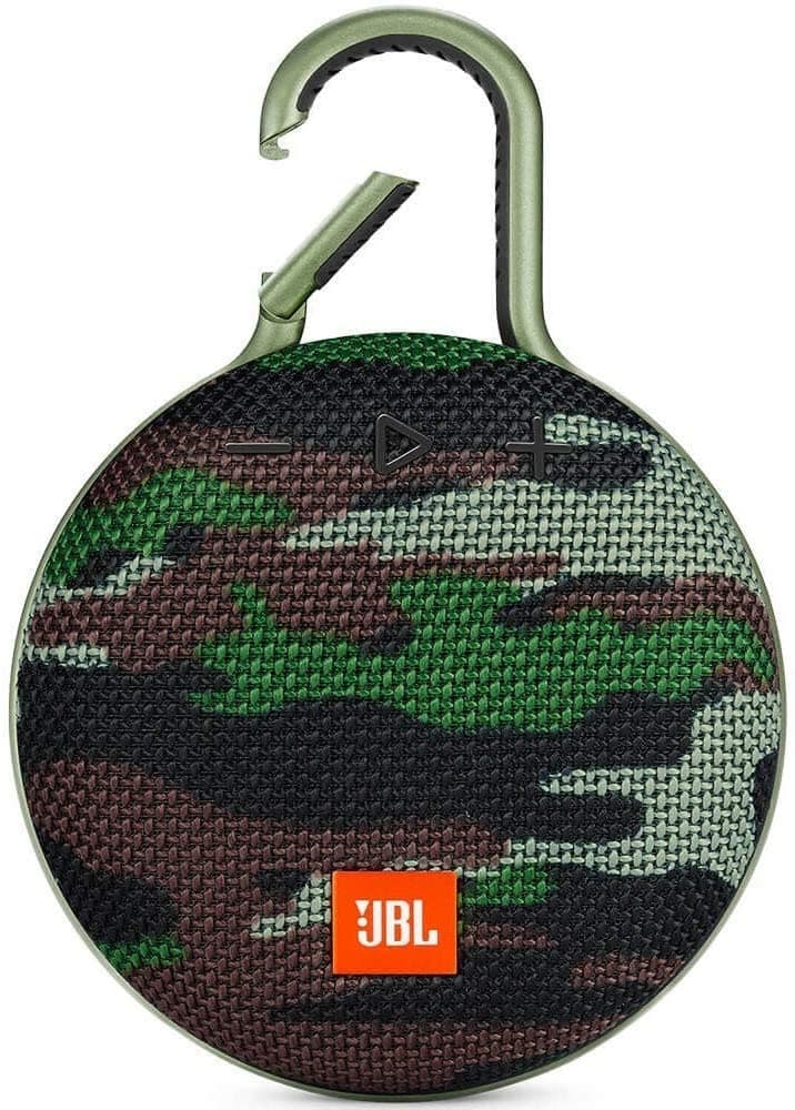 Speaker JBL Clip 3 Bluetooth 3.3W RMS X3 IPX7 1000 mAh Squad Camuflado