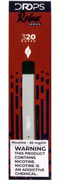 Vaper Descartável Drops Relax Series 50mg Nicotina 320 Puffs - Coke Ice