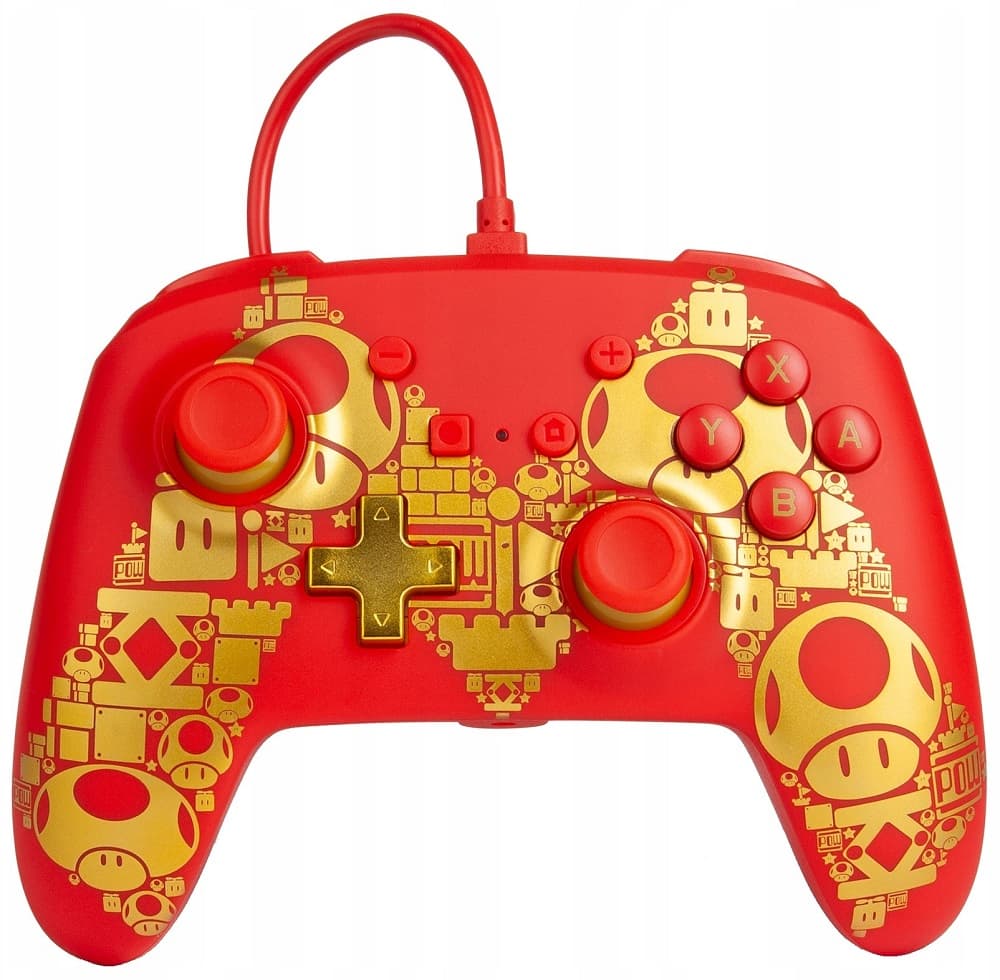 Controle Nintendo Switch PowerA Enhanced Wired 1516987-01 - Super Mario Golden  1