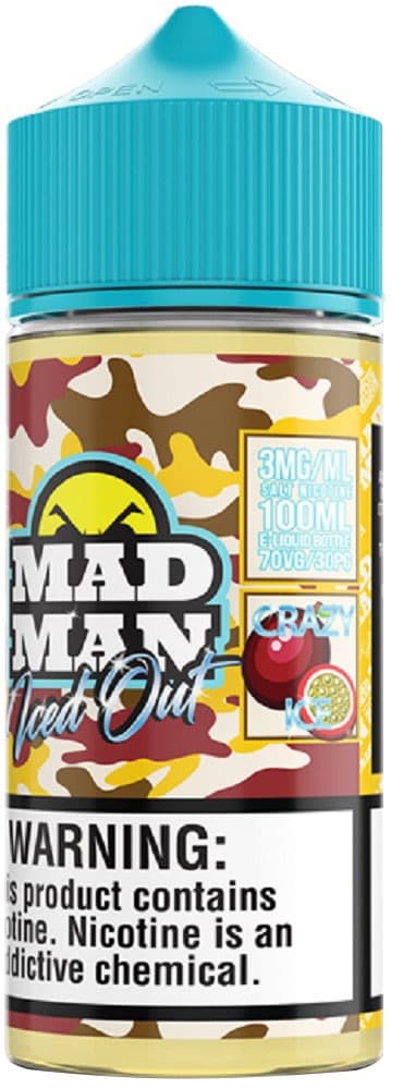 Essência Para Vaper Madman Iced Out 3mg Nicotina Crazy Passion Fruit - 100ml
