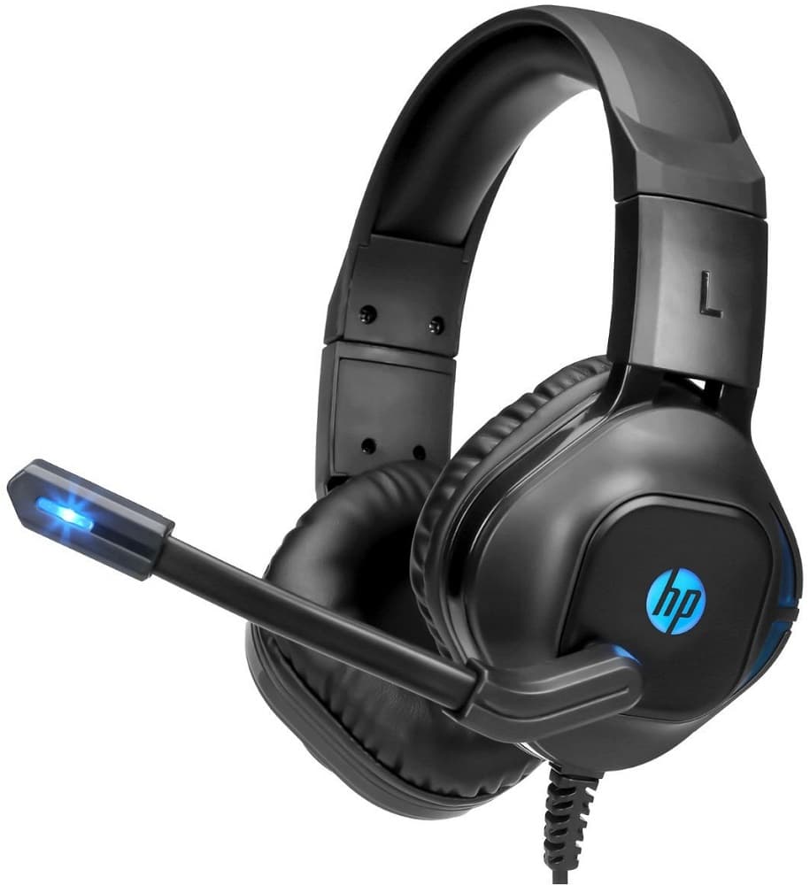 Headset Gaming HP DHE-8002 com Microfone LED Preto
