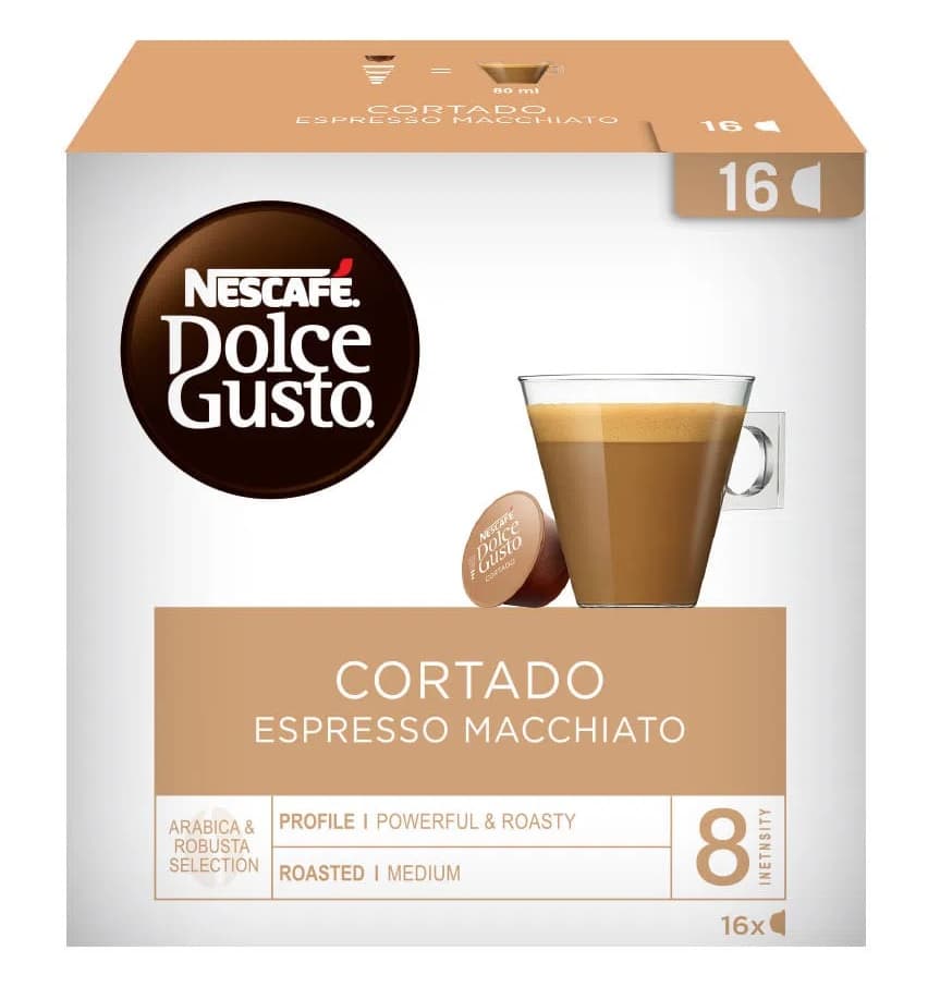 Cápsula de Café Nescafe Dolce Gusto Cortado Espresso Macchiato (16 Unidades)
