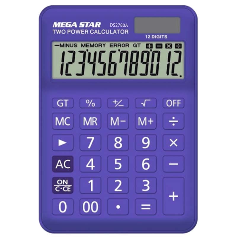 Calculadora MegaStar DS2780A 12 Dígitos - Blue
