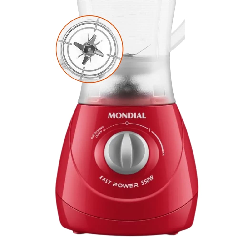 Liquidificador Mondial Easy Power L-550-R 220V 1.9L 550W - Red 1