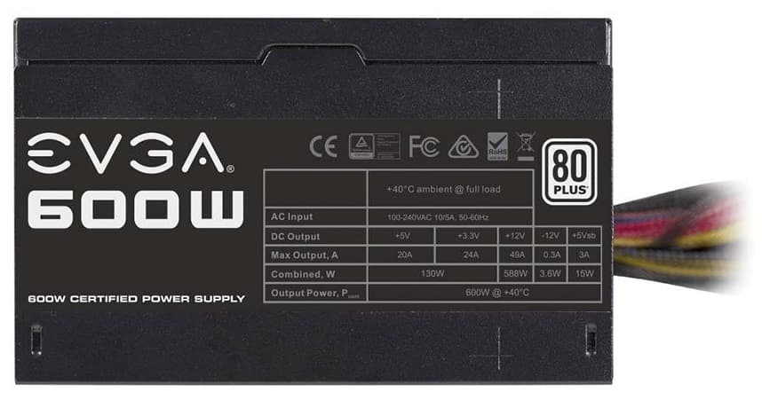 Fonte de Alimentação EVGA 600W 80PLUS White 100-W1-600-K1 3