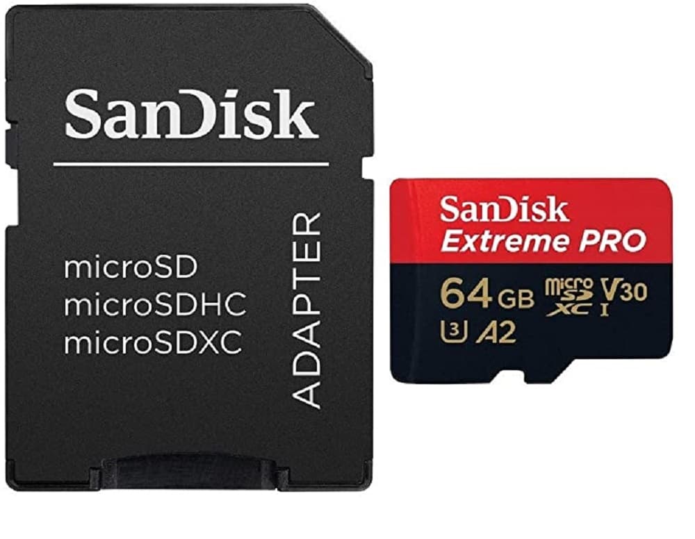 Cartão microSD SanDisk Extreme Pro 64GB SDSQXCY-064G-GN6MA 170MB/s - Preto/Vermelho