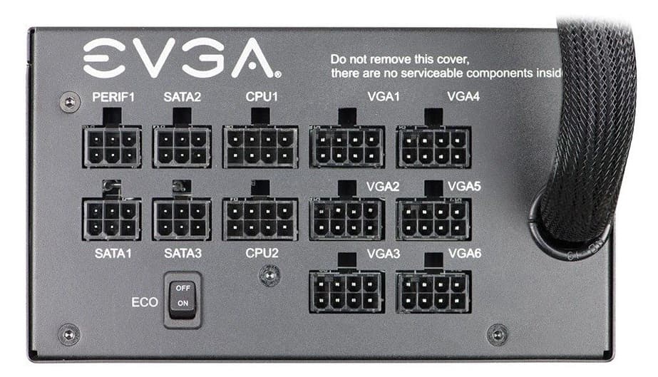 Fonte de alimentação EVGA 210-GQ-1000-V1 GQ 80 Plus Gold 1000W 1