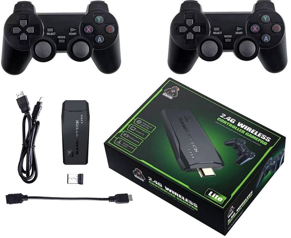Console Game Stick Lite Keen Wireless 2.4G 4K Ultra HD - Black