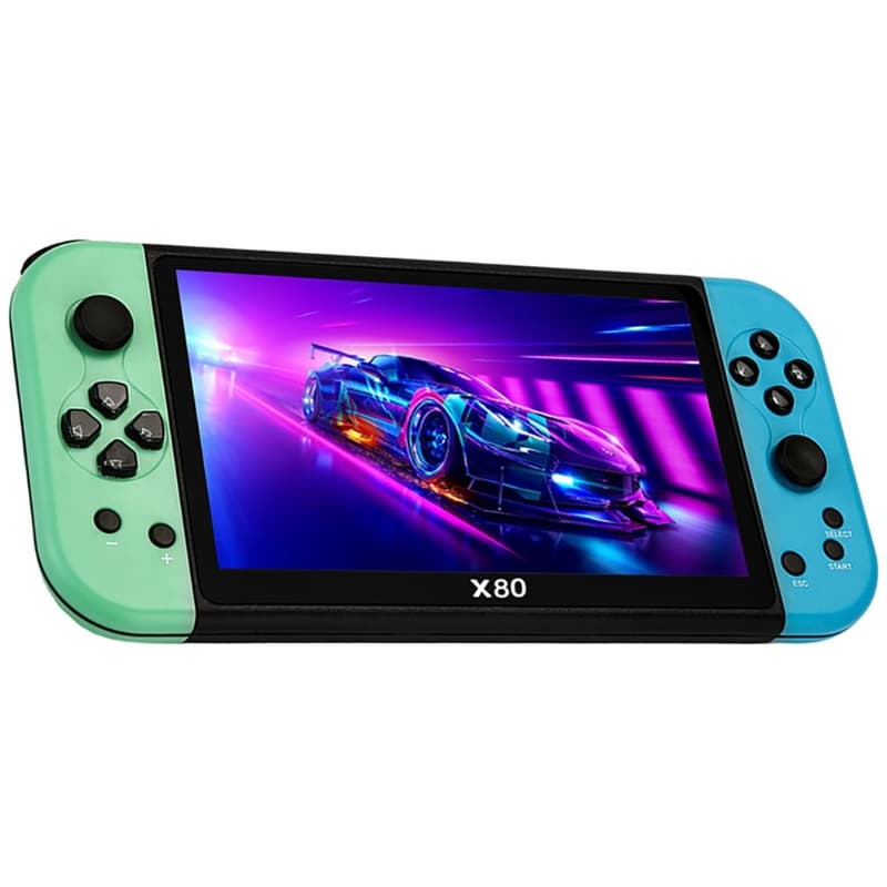 Console Portátil Game X80 7" 16GB - Green/Blue