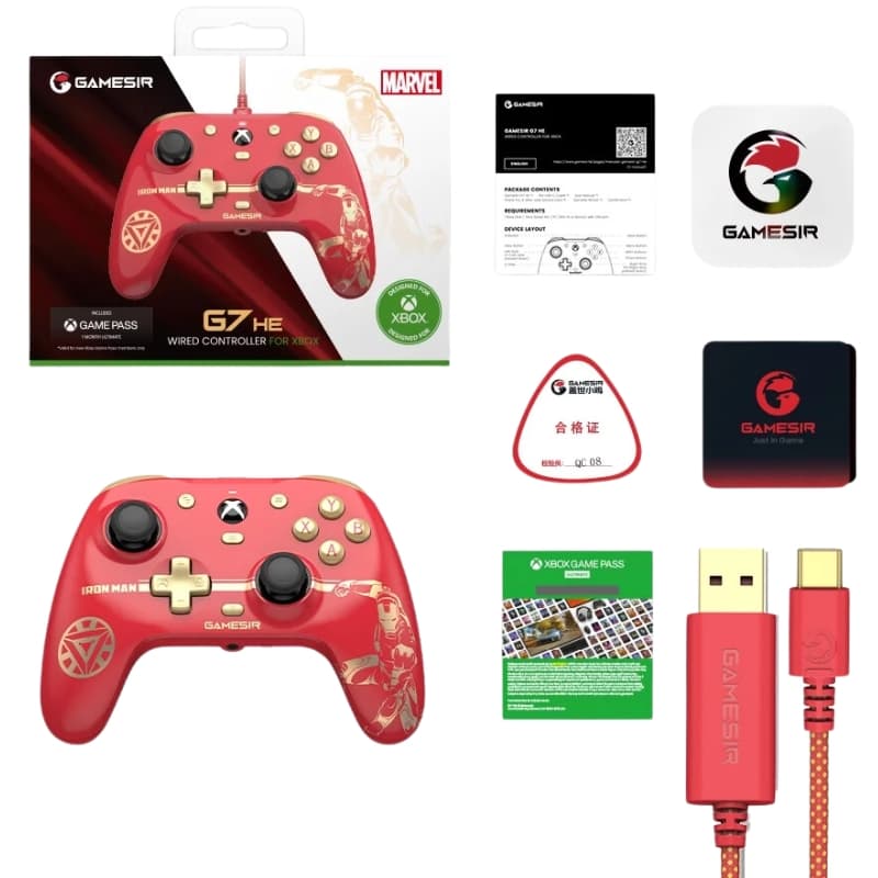Controle GameSir G7 HE Xbox Series X|S/Xbox One/Windows Marvel Iron Man + Xbox Game Pass 1 Mes 4