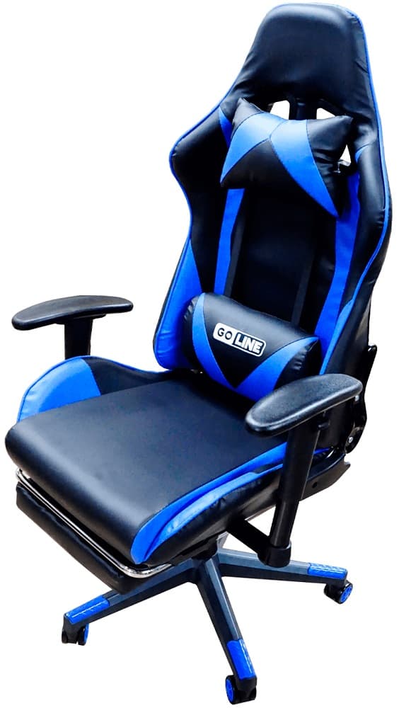 Cadeira Gaming Goline GL-RCN1 Racing 1 - Preto/Azul 1