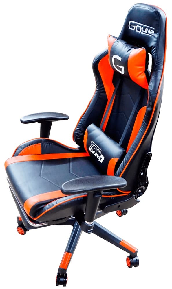 Cadeira Gaming Goline GL-RCN7 Racing 7 - Preto/Laranja 1