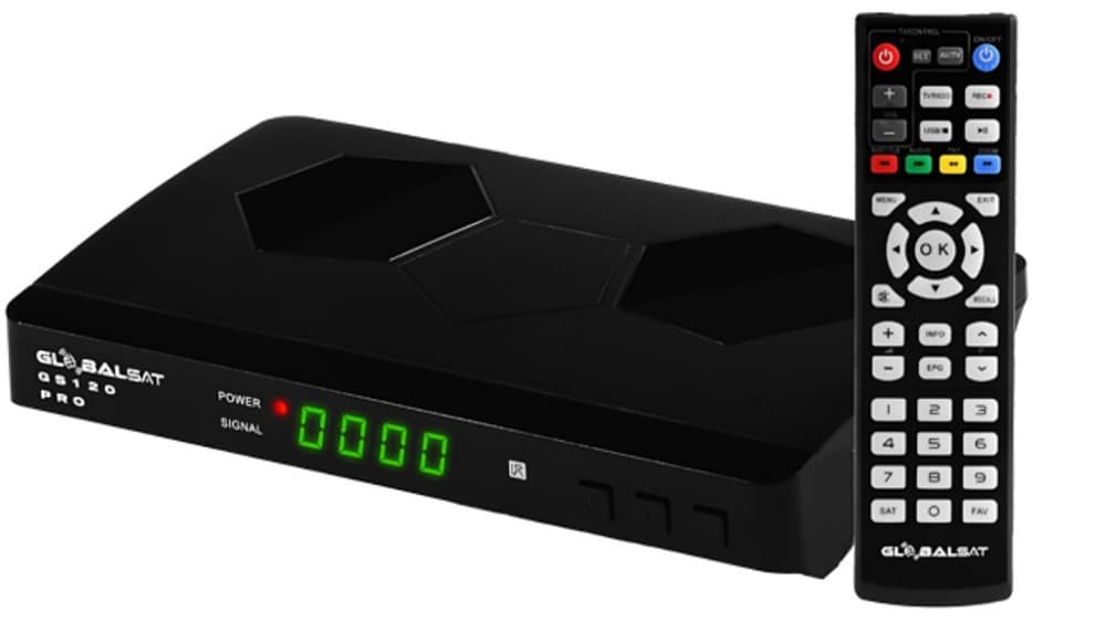 Receptor FTA Globalsat GS120 Pro Full HD Wi-Fi/HDMI Bivolt - Preto 1