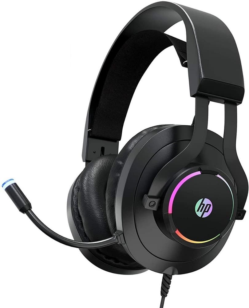 Headset Gaming HP H360 com Microfone LED Preto