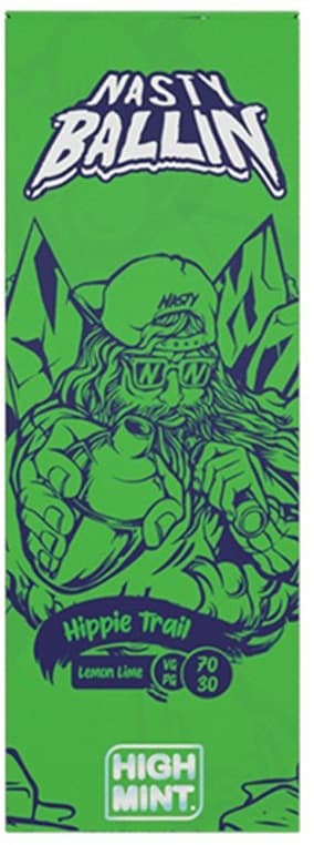 Essência Para Vaper Nasty Ballin High Mint 3mg Nicotina Hippie Trail Lemon Lime - 60ml