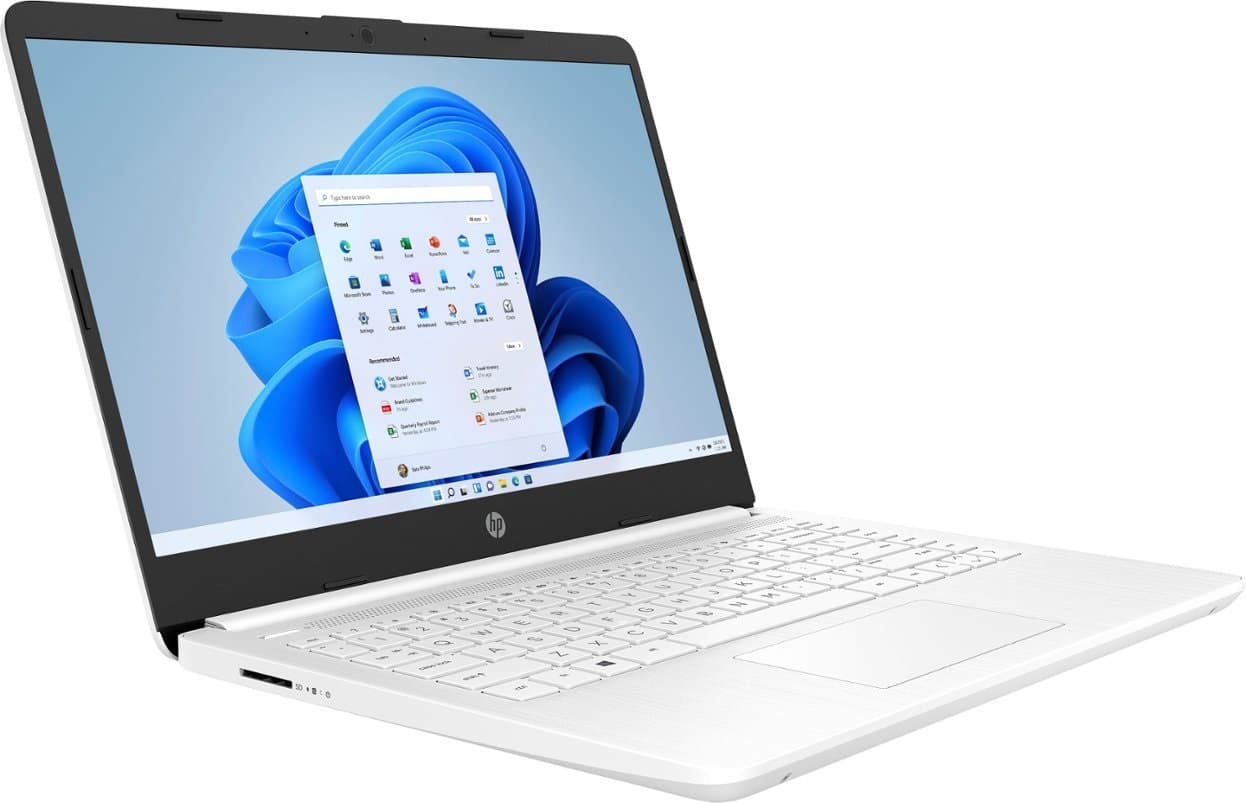 Notebook HP 14-DQ0052DX 14" Intel Celeron N4120 4/64GB W11 - Snow White 1